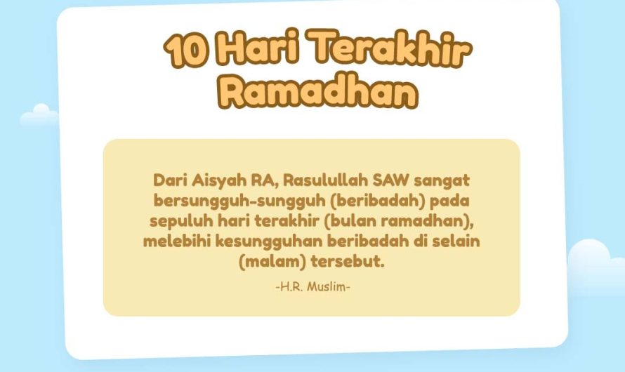 Keutamaan Hari Terakhir Ramadhan